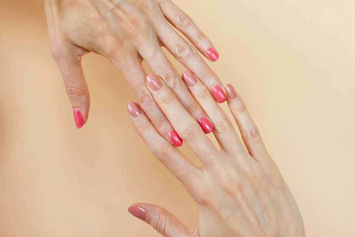 Infographic showing statistics about nail care habits