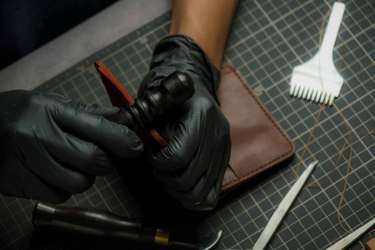 Close-up of sanitized stainless steel nail clippers